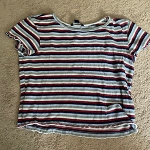 Striped American Eagle Crop Top